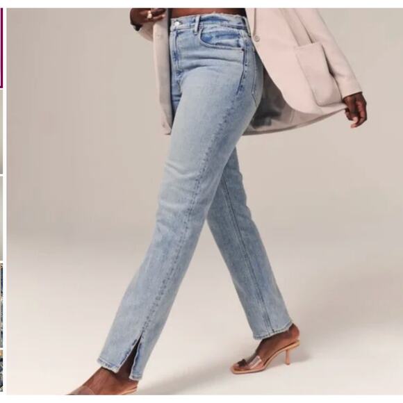 Abercrombie & Fitch The 90s Straight Jeans Blue Denim Y2K Vintage 31 - Picture 1 of 6